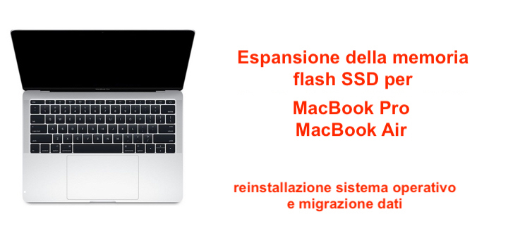 espansione memoria ssd MacBook Pro e MacBook Air
